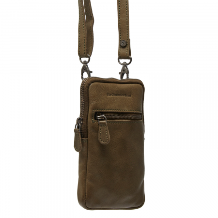 Genti telefon - Geanta din piele naturala pentru telefon, The Chesterfield Brand, Salta, Verde olive