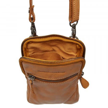 Geanta din piele naturala pentru telefon, The Chesterfield Brand, Salta, Galben ocru [1]