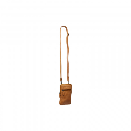 Geanta din piele naturala pentru telefon, The Chesterfield Brand, Salta, Galben ocru [2]