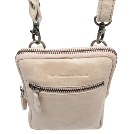 Geanta din piele naturala pentru telefon, The Chesterfield Brand, Salta, Bej [4]