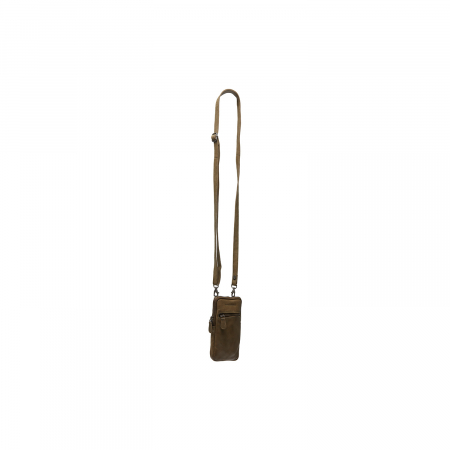 Geanta din piele naturala pentru telefon, The Chesterfield Brand, Salta, Verde olive [1]