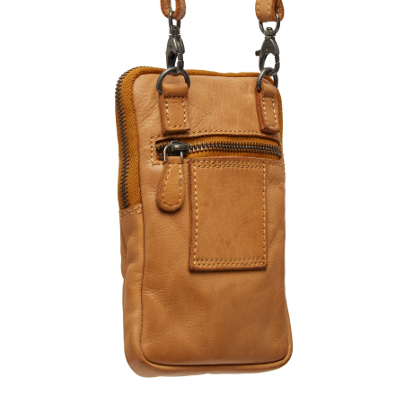 Geanta din piele naturala pentru telefon, The Chesterfield Brand, Salta, Galben ocru [5]