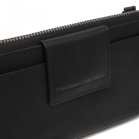 Geanta din piele naturala pentru telefon, The Chesterfield Brand, Taipei, Negru [2]