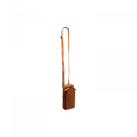 Geanta din piele naturala pentru telefon, The Chesterfield Brand, Valdes, Maro coniac [4]