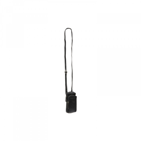 Geanta din piele naturala pentru telefon, The Chesterfield Brand, Valdes, Negru [3]
