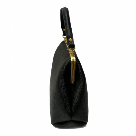 Geanta eleganta de dama, piele naturala, Noelle, Negru [2]