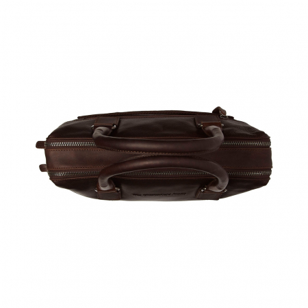 Geanta laptop din piele naturala, The Chesterfield Brand, Santiago, 14 inch, Maro inchis [6]