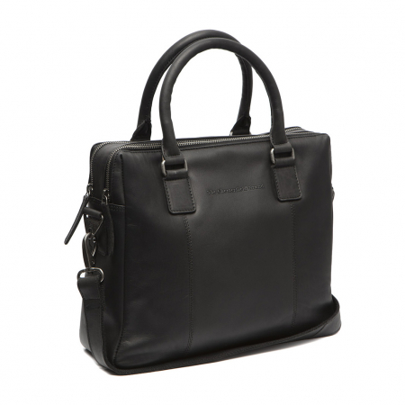Genti de zi - Geanta laptop din piele naturala, The Chesterfield Brand, Santiago, 14 inch, Negru
