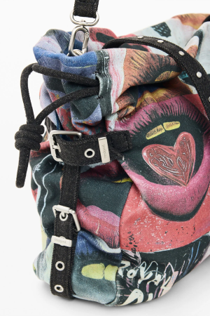 Geanta mare de dama Desigual, seria Graffiato Blue, Multicolor [2]