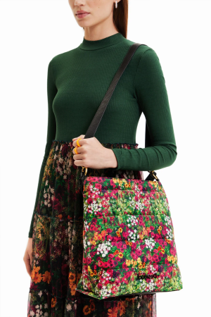 Genti de zi - Geanta mare de umar cu imprimeu floral, Desigual BAG IVY BUTAN, Multicolor
