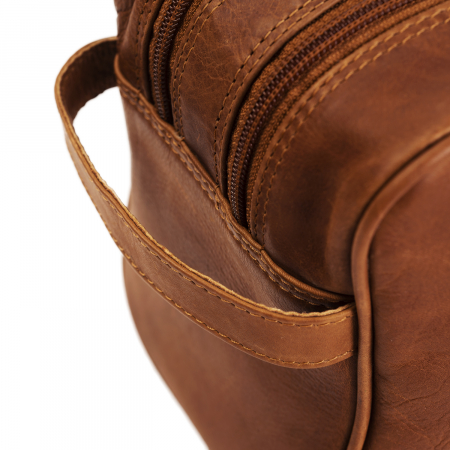 Geanta mare pentru cosmetice The Chesterfield Brand, din piele naturala, Stefan, Maro coniac [6]
