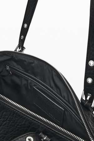 Geanta mare shopper dama, Desigual, seria Half Logo Lanuza - Negru [3]