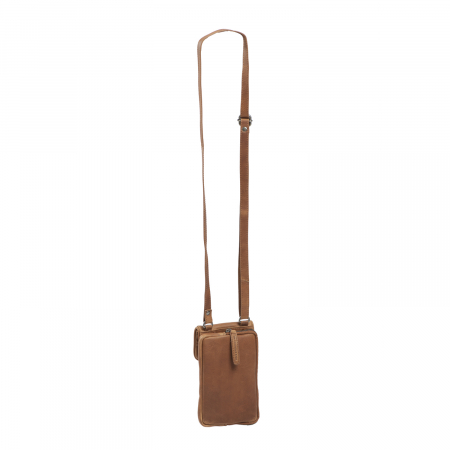 Geanta din piele naturala pentru telefon, The Chesterfield Brand, Anderson, Maro coniac [6]
