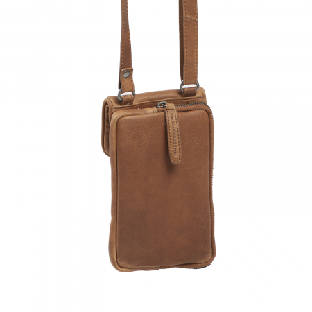 Geanta din piele naturala pentru telefon, The Chesterfield Brand, Anderson, Maro coniac [7]
