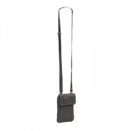 Geanta din piele naturala pentru telefon, The Chesterfield Brand, Anderson, Maro inchis [2]