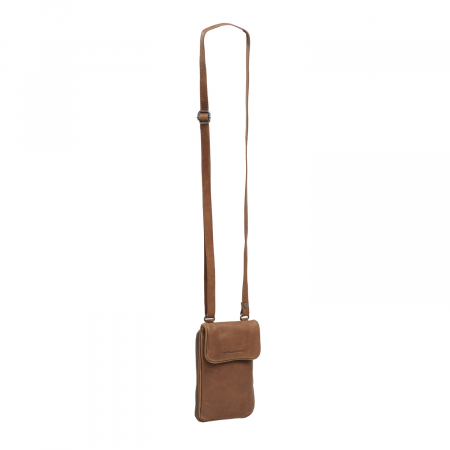 Geanta din piele naturala pentru telefon, The Chesterfield Brand, Anderson, Maro coniac [5]