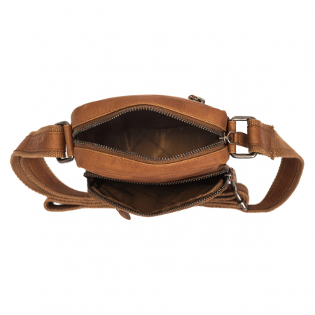 Geanta mica de barbati, The Chesterfield Brand, din piele moale, Bremen, Maro coniac [4]