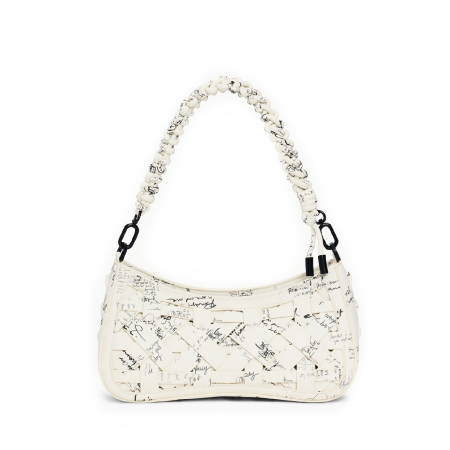 Geanta mica de dama, crossbody, Desigual, Foxtrot, Alb [2]