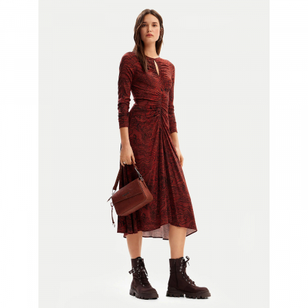 Geanta mica de dama crossbody, Desigual, seria Dejavu Phuket mini, Maro camel [1]