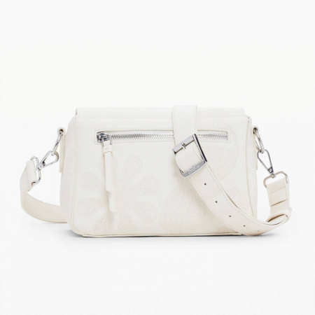 Geanta mica de dama crossbody, Desigual, seria Dejavu Phuket mini, Alb [6]