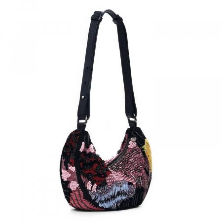 Geanta mica de dama crossbody, Desigual, seria Landscape Yuma, Multicolor