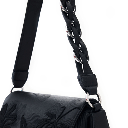 Geanta mica de dama crossbody, Desigual, seria Mirenis Maron Mini, Negru [6]