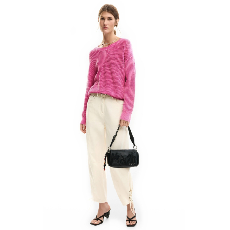 Geanta mica de dama crossbody, Desigual, seria Mirenis Maron Mini, Negru [1]