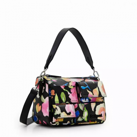 Genti de zi - Geanta mica de dama crossbody, Desigual, seria Pocket Print Phuket Mini, Multicolor