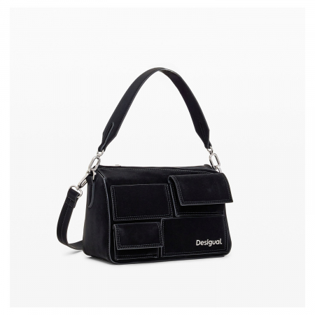 Geanta mica de dama crossbody, Desigual, seria Pocket Face Phuket Mini, Negru [2]