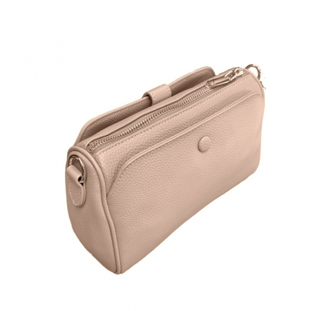 Geanta mica de dama crossbody, piele naturala, Alya, Roz pudra [3]