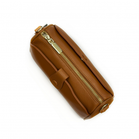 Geanta mica de dama crossbody, piele naturala, Alya, Maro coniac [1]