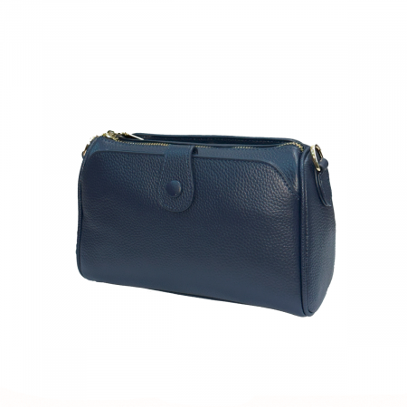 Geanta mica de dama crossbody, piele naturala, Alya, Bleumarin [3]