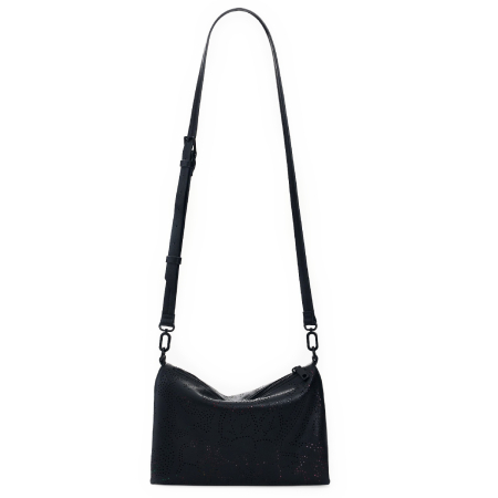 Geanta mica de dama, de mana si umar, crossbody, Desigual, Butterfly Dortmund, Negru [4]