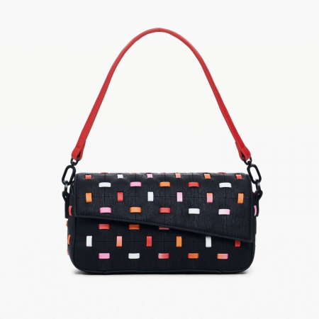 Geanta mica de dama, de mana si umar, Desigual, seria Fantasia Phuket Mini, Negru [1]