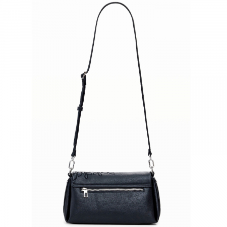 Geanta mica de dama, de mana si umar, Desigual, seria Sierra Naron Medium Flap, Negru [7]