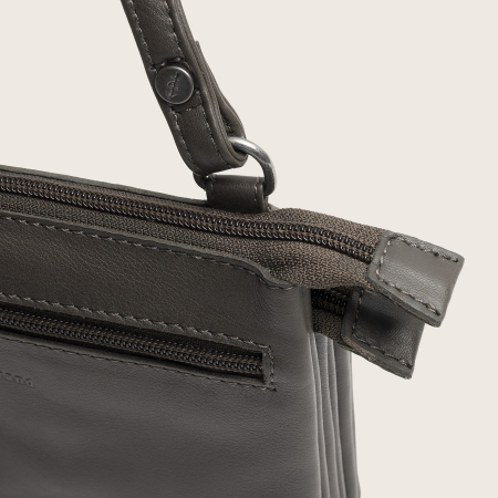 Geanta mica de dama, de umar, The Chesterfield Brand, Brisa, piele naturala, Gri inchis [7]