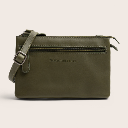 Geanta mica de dama, de umar, The Chesterfield Brand, Brisa, piele naturala, Verde olive [8]