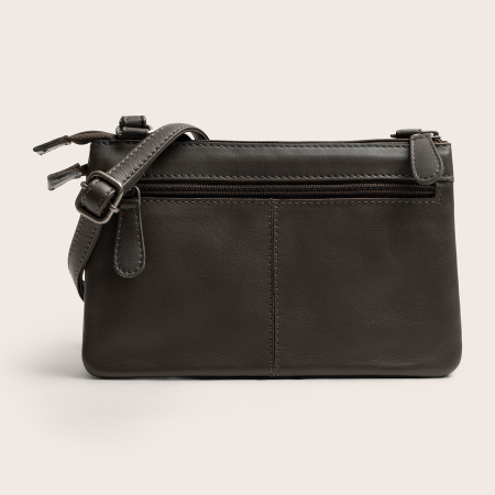 Geanta mica de dama, de umar, The Chesterfield Brand, Brisa, piele naturala, Gri inchis [3]