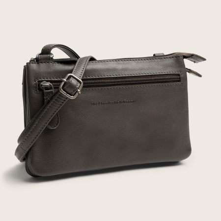 Dama - Geanta mica de dama, de umar, The Chesterfield Brand, Brisa, piele naturala, Gri inchis