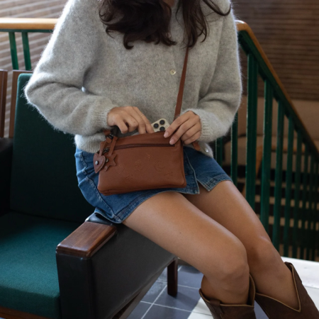 Genti de zi - Geanta mica de dama de umar The Chesterfield Brand, Tovelove piele naturala, Maro coniac