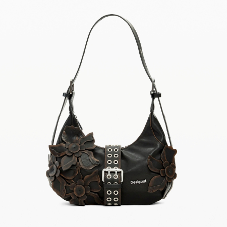 Geanta mica de dama, Desigual, Mini floralis, Maro ciocolata [5]