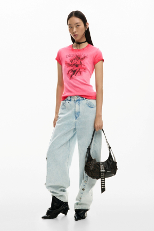 Geanta mica de dama, Desigual, Mini floralis, Maro ciocolata [6]