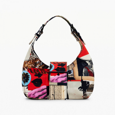 Geanta mica de dama, Desigual, seria Collage Lacroix, Multicolor [6]