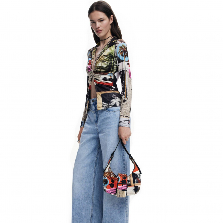 Geanta mica de dama, Desigual, seria Collage Lacroix, Multicolor [1]
