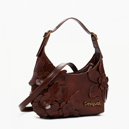 Geanta mica de dama, Desigual, seria Reprise Choco Valenti, Maro inchis [2]
