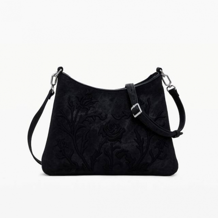 Geanta mica de dama, Desigual, seria Romeo Floral Manaos, Negru [4]