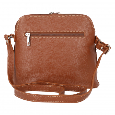 Geanta dama din piele naturala, model 239, de umar si crossbody, Maro coniac [3]
