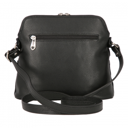 Geanta dama din piele naturala, model 239, de umar si crossbody, Negru mat [3]
