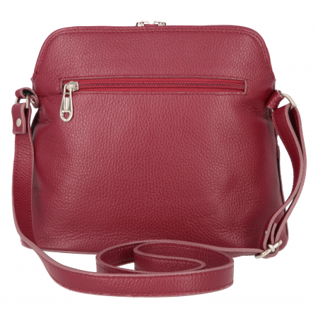 Geanta dama din piele naturala, model 239, de umar si crossbody, Bordo [3]