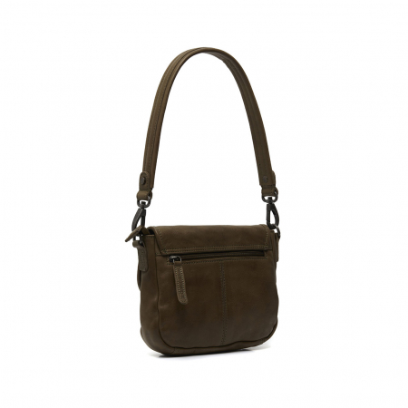 Geanta mica de dama, din piele naturala vintage, The Chesterfield Brand, Irma, Verde olive [4]